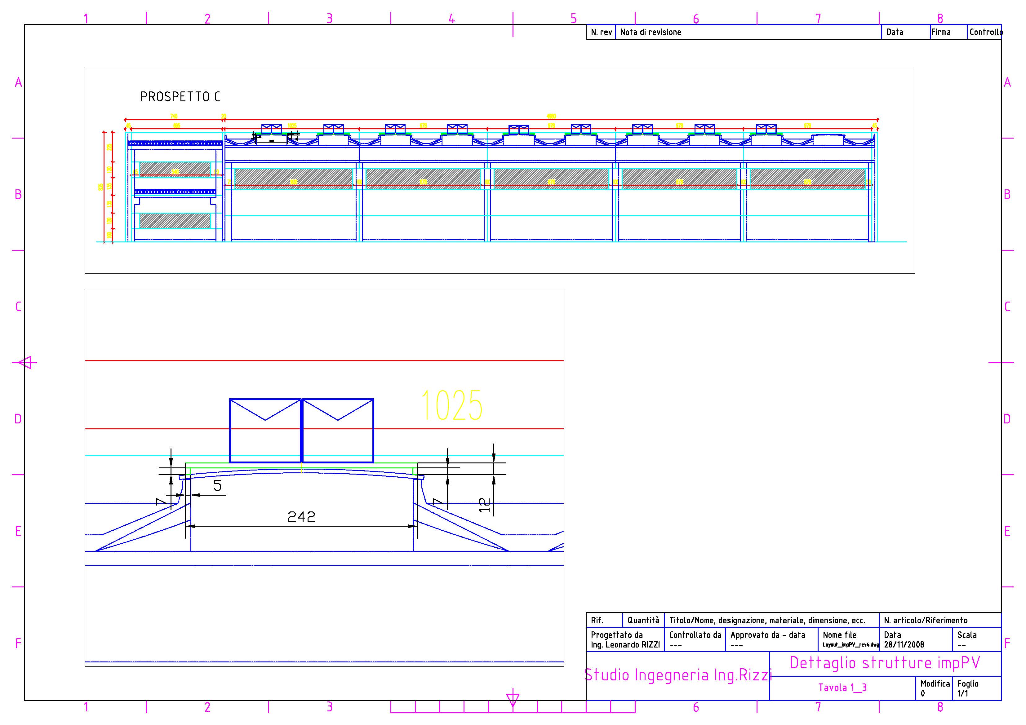 Layout_impPV_20kW_4 Layout impianto dettaglio strutture in sezione